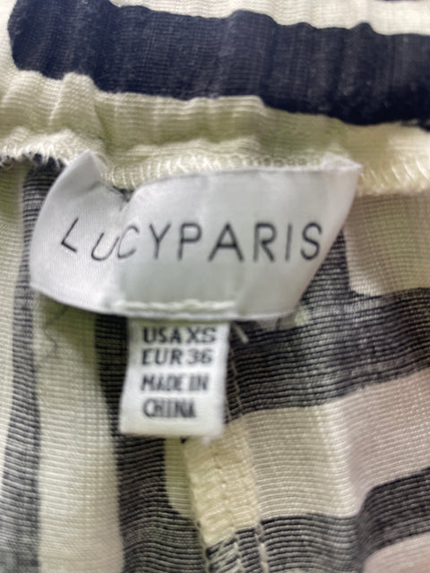 Conjunto Lucy Paris Estampado Blusa/pantalon Negro - Talla XS