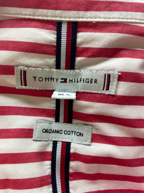 Camisa Tommy Hilfiger de Algodón Rayas Manga larga Rojo - Talla 38