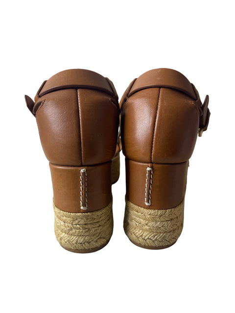 Zapato Ralph Lauren Plataforma Tiras Marrón - Talla 9