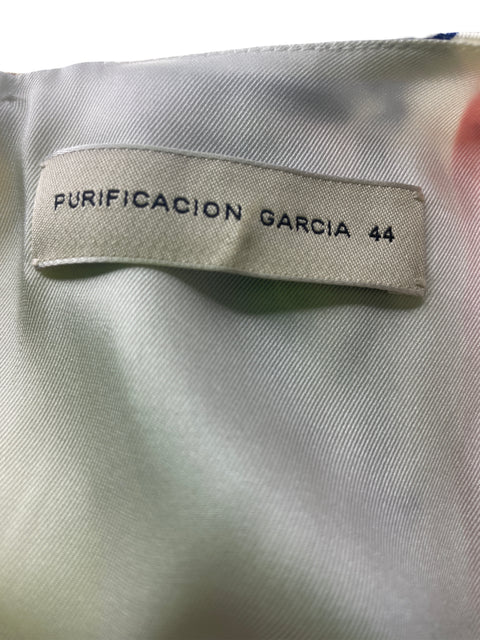 Vestido Purificación García Estampado Asimétrico Rojo - Talla 44