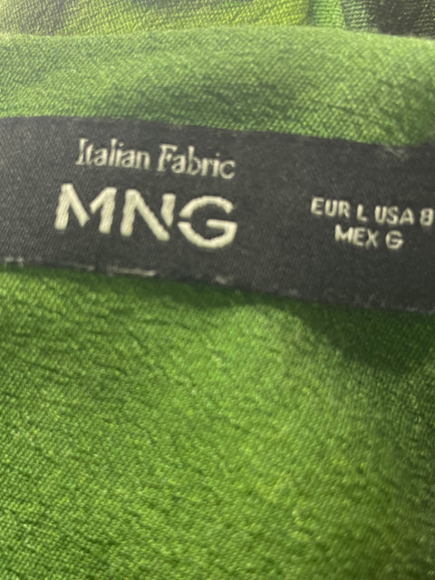 Vestido Mng Tiras Estampado Verde - Talla L