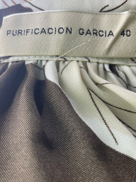 Vestido Purificación García Estampado Manga larga Marrón - Talla 40