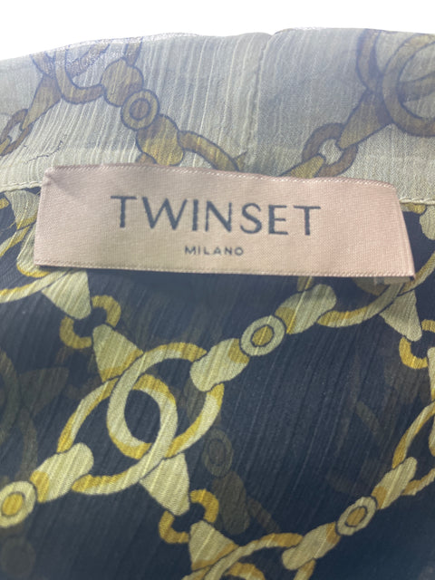 Blusa Twinset Transparente Manga larga Amarillo - Talla 42