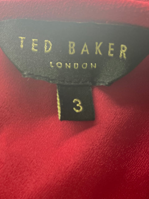 Blusa Ted Baker Sin mangas Liso Rojo - Talla S