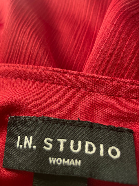 Blusa I.n. Studio Liso Cuello redondo Rojo - Talla XXL