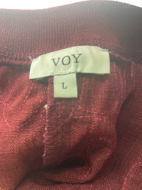 Blusa Voy Bordado Abullonado Rojo - Talla L