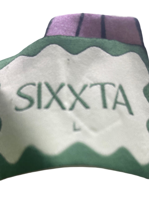 Vestido Sixxta de Algodón Strapless Estampado Blanco - Talla L