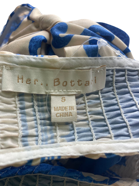 Vestido Her Bottari Sin mangas Ruchas Azul - Talla S