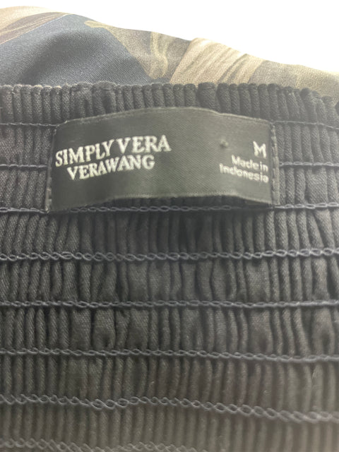 Vestido Simply Vera Estampado Tiras Negro - Talla M