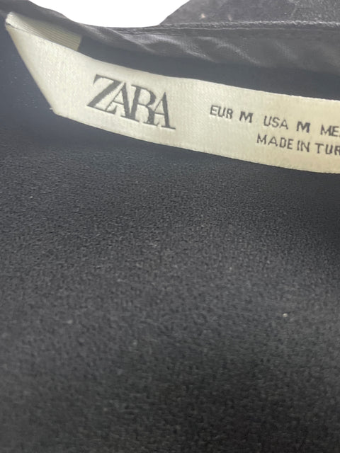 Vestido Zara Manga corta Mini Negro - Talla M