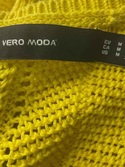 Blusa Vero Moda de Algodón Tejido Sin mangas Amarillo - Talla M