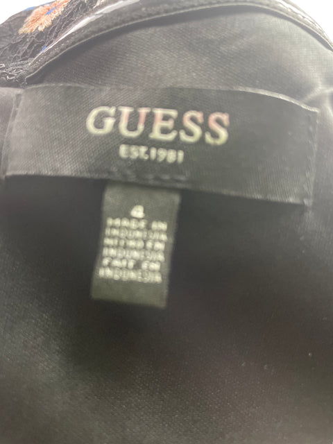 Vestido Guess Estampado Floral Negro - Talla 4