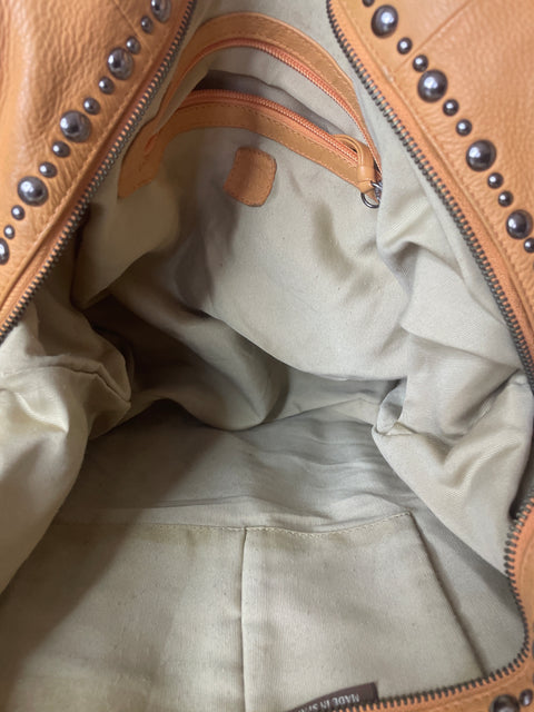 Cartera Pedro Rogado Liso Tachuela Marrón - Talla U