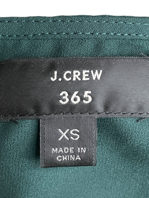 Blusa J.crew 365 Manga larga Plisado Verde - Talla XS