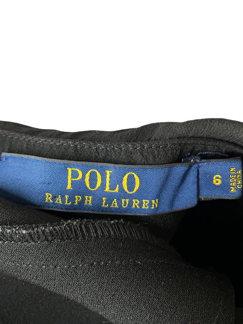 Vestido Polo Ralph Lauren Midi Cuello v Negro - Talla 6