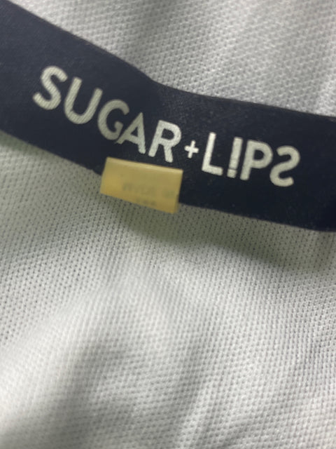 Blusa Sugar+lips Halter Troquelado Negro - Talla S