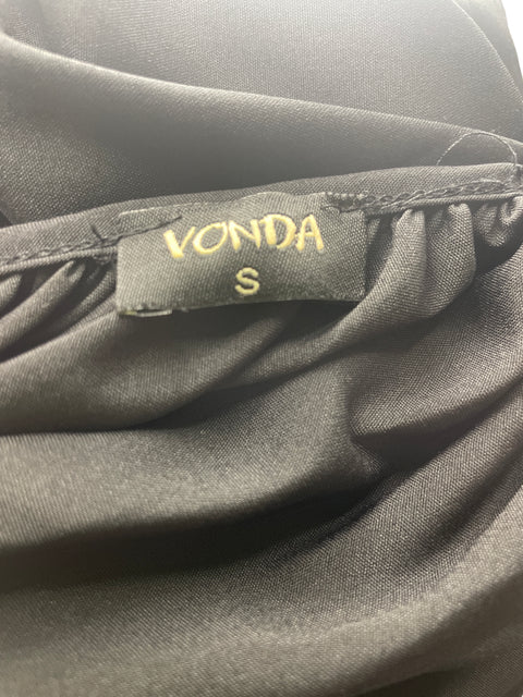 Vestido Vonda Cuello v Midi Negro - Talla S