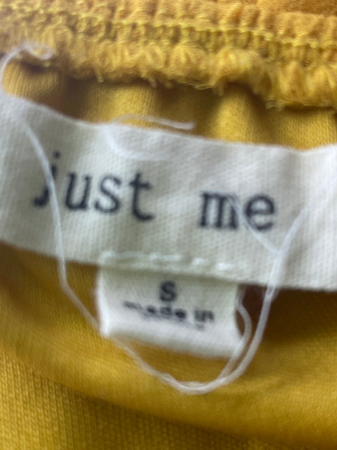 Vestido Just Me Ruchas Midi Amarillo - Talla S