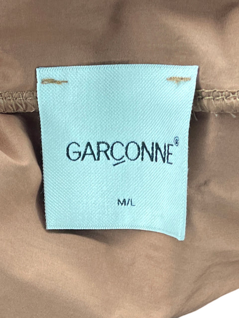 Top Garçonne One Shoulder de Algodón Marrón - Talla M