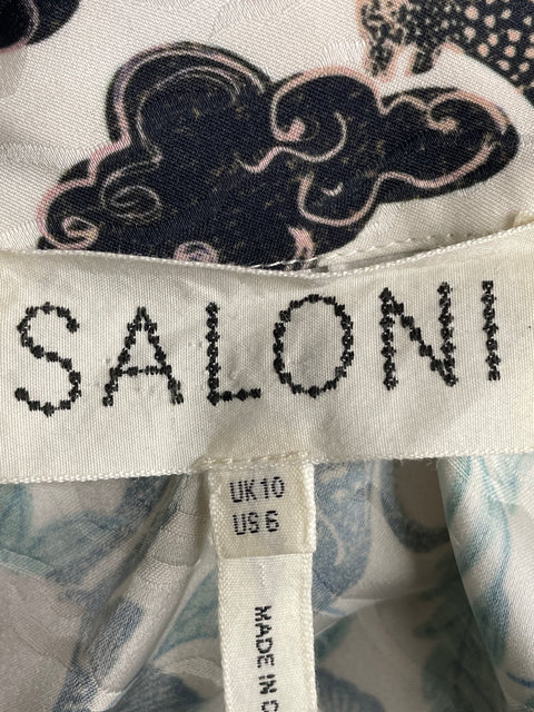 Blusa Saloni Ivory menagerie Verde - Talla 6