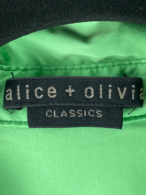 Vestido Alice + Olivia de Algodón Manga larga Verde - Talla M