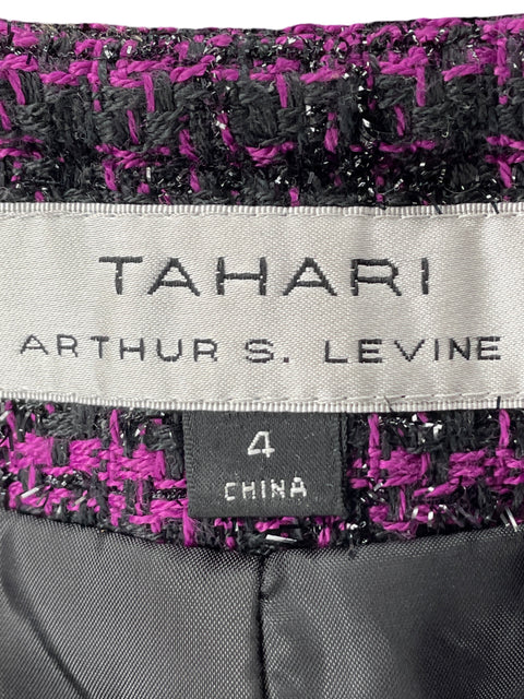 Blazer Tahari Tweed Morado - Talla 4