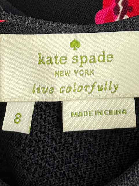 Blusa Kate Spade Estampado Floral Negro - Talla 8