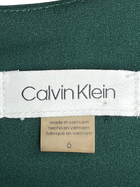 Vestido Calvin Klein Midi Recto Verde - Talla 6