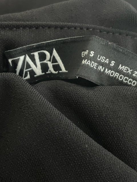 Vestido Zara Strapless Ajustado Negro - Talla S