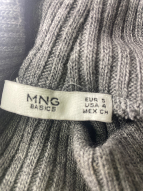 Chaqueta Mng Manga larga Cuello alto Gris - Talla S
