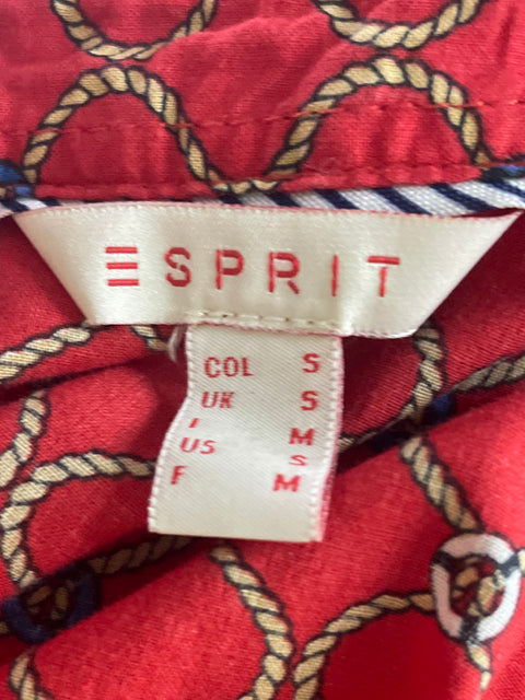 Camisa Esprit Estampado Botones Rojo - Talla S