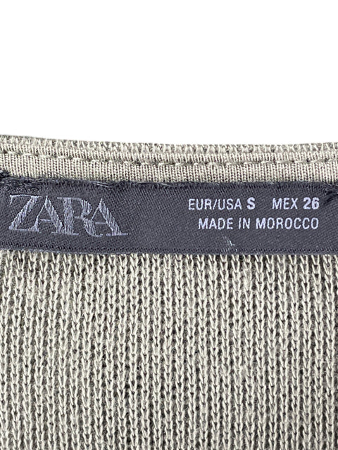 Vestido Zara Midi Manga larga Verde - Talla S