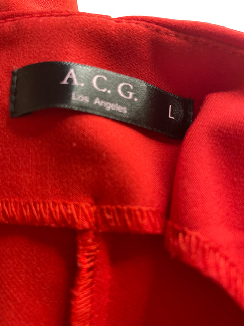 Pantalón A.c.g Recto Wide-leg Rojo - Talla L