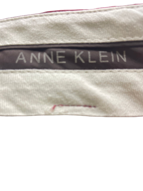 Pantalón Anne Klein Recto Wide-leg Rojo - Talla L