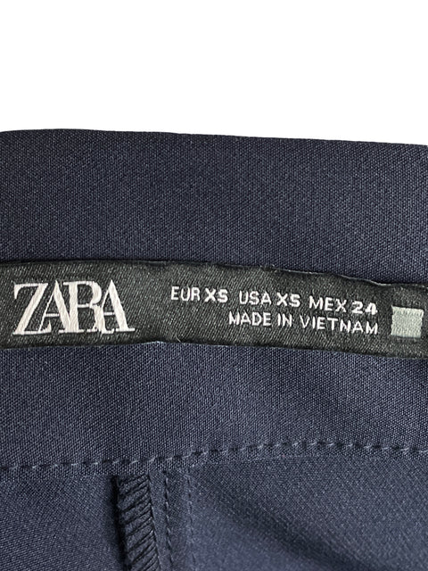 Falda Zara Midi Pliegues Azul - Talla XS