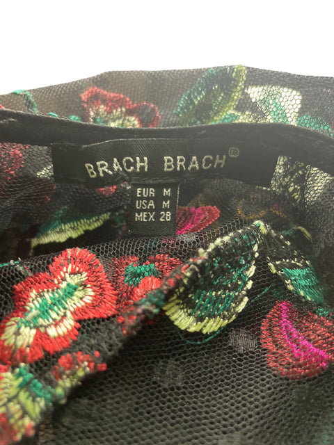 Blusa Brach Brach Transparente Floral Negro - Talla M