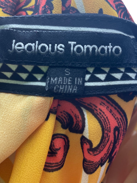 Vestido Jealous Tomato Estampado Maxi Amarillo - Talla S