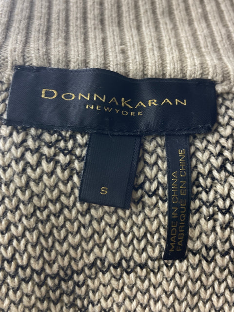 Chaqueta Donna Karan de Algodón Manga larga Cuello v Beige - Talla S