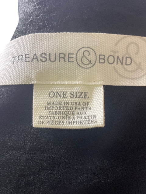 Cardigan Treasure Bond Abierto Maxi Negro - Talla U