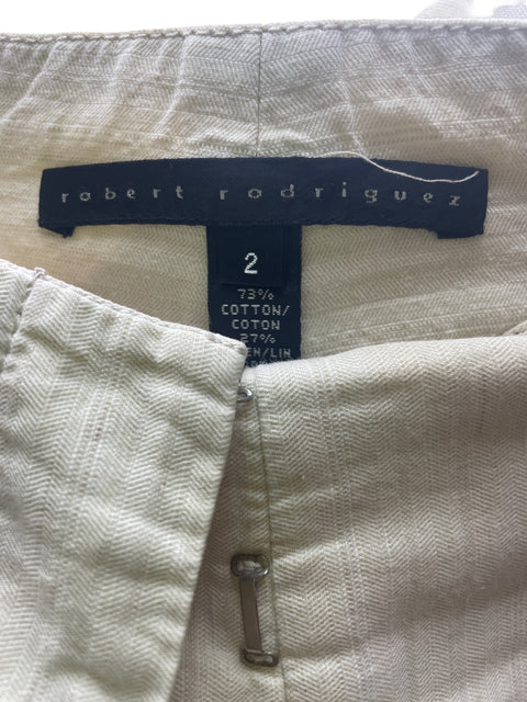 Pantalón Roberto Rodriguez de Algodón Recto Wide-leg Beige - Talla 2
