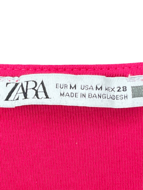Vestido Zara de Algodón Maxi Sin mangas Rosado - Talla M