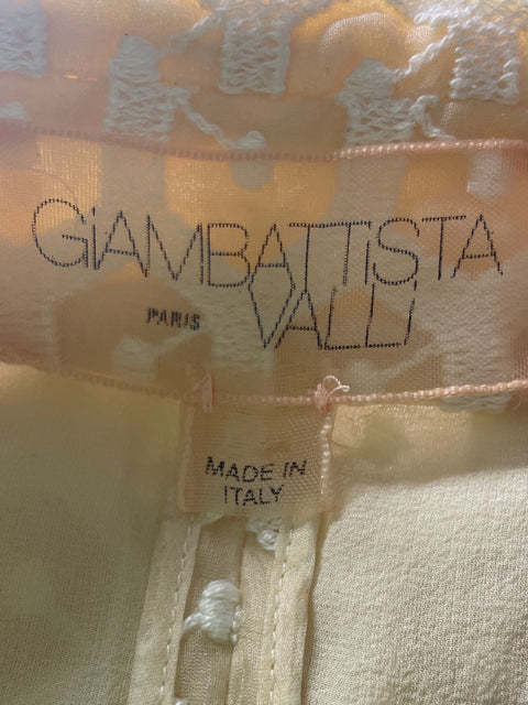 Vestido Giam Battista Valli de Algodón Estampado Midi Beige - Talla S