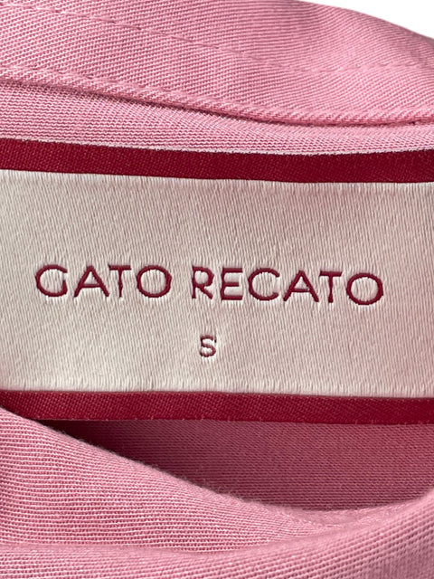 Vestido Gato Recato de Viscosa Manga larga Asimétrico Rosado - Talla S