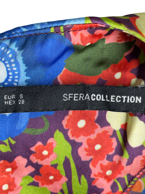 Vestido Sfera Collection Estampado Floral Naranja - Talla S