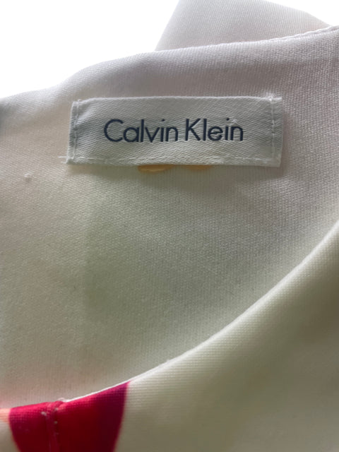 Vestido Calvin Klein Estampado Floral Rosado - Talla M