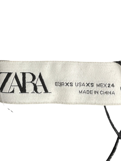 Falda Zara Midi Lazo Negro - Talla XS