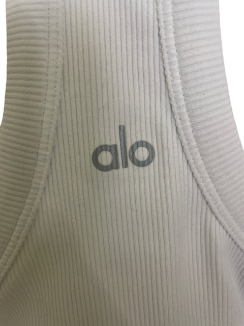 Camiseta Alo Liso Sin mangas Blanco - Talla L