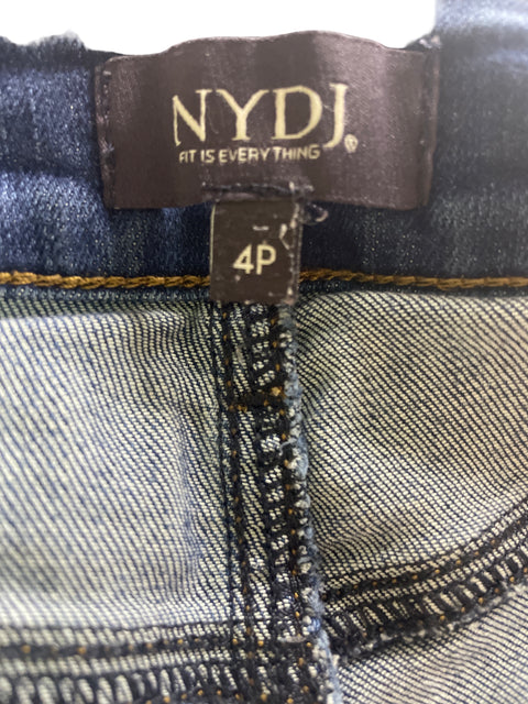 Pantalón Nydj Ajustado Bolsillo Azul - Talla 4