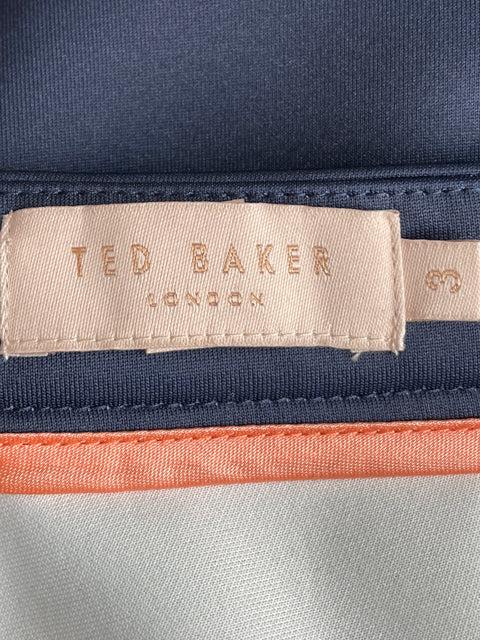 Falda Ted Baker Estampado Plisado Azul - Talla S