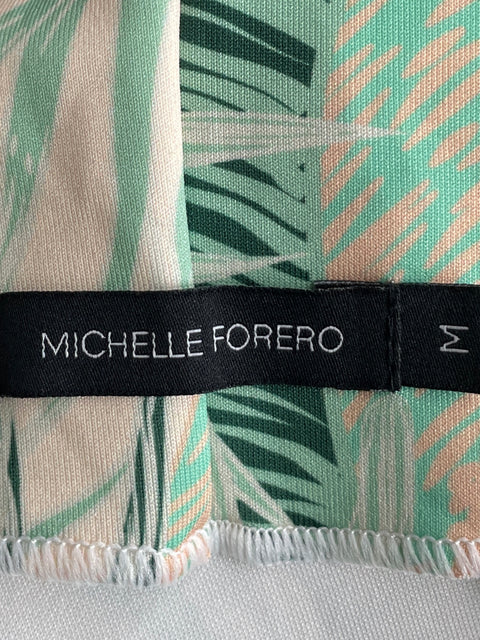 Vestido Michelle Forero Estampado Tropical Verde - Talla M